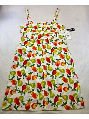 Vintage Harvé Benard Fruit Mini Dress 14 Multi Indie Twee Rockabilly 90s Picnic